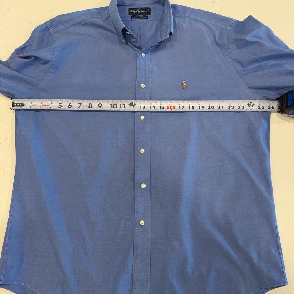 Polo Ralph Lauren Men’s Yarmouth Blue Button Down Shirt Large - Picture 6 of 7